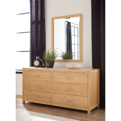 eco-friendly and environmentally sustainable solid wood bamboo dresser