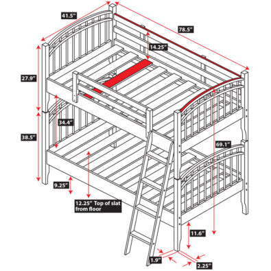 McKenzie Hardwood Bunkbed Spec