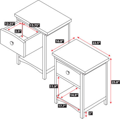 McKenzie Hardwood Nightstand Spec