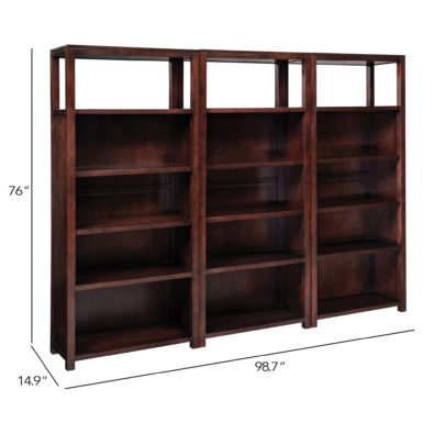 Hand made high quality eco friendly sustainably harvested wood bookshelf